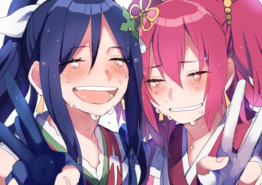 matsuura kanan and kurosawa ruby (love live! and 1 more) drawn by shirasu_uni
