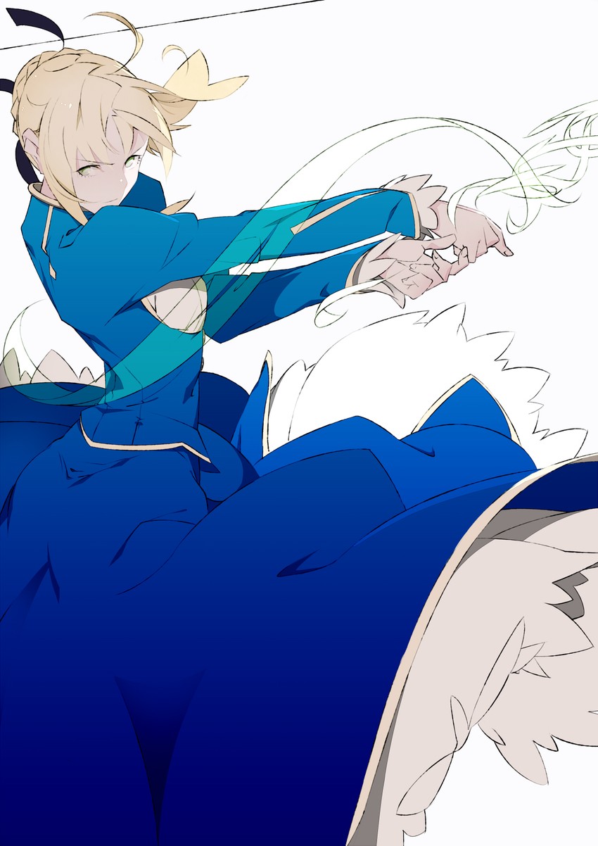 artoria pendragon and saber (fate and 1 more) drawn by bthx