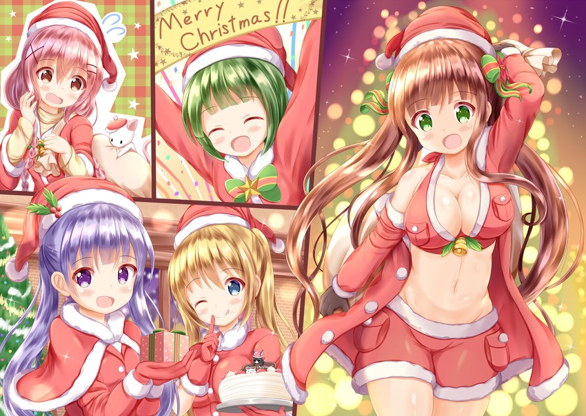 ujimatsu chiya, suzukaze aoba, hinata kaho, anko, oomiya shinobu, and 2 more (gochuumon wa usagi desu ka? and 4 more) drawn by xenon_(for_achieve)