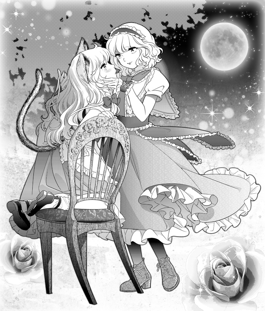 kirisame marisa and alice margatroid (touhou) drawn by ofuton_zeb