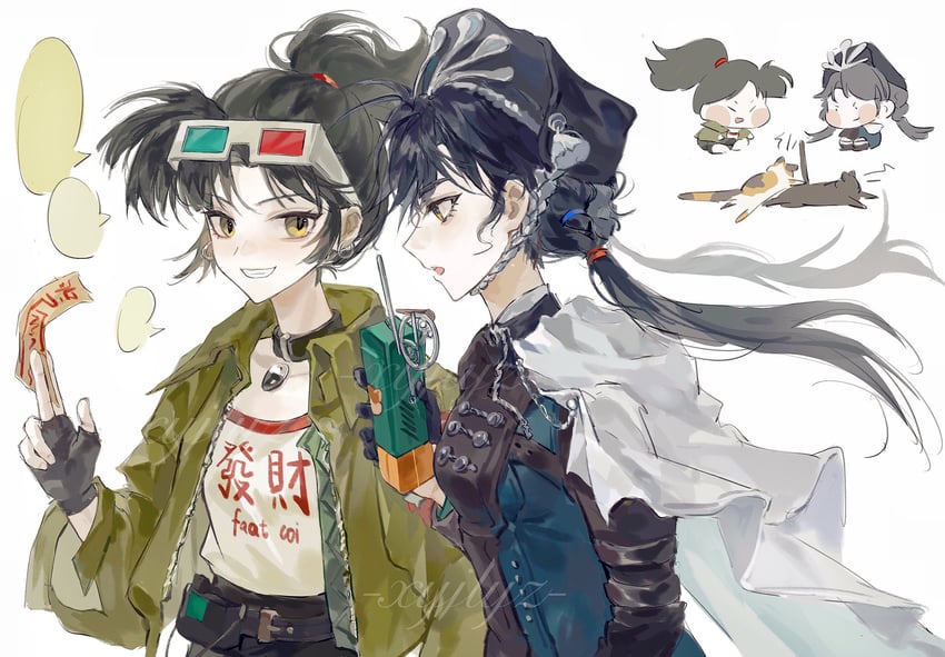 an-an lee and liang yue (reverse:1999) drawn by xiyiji_li_you_zhi