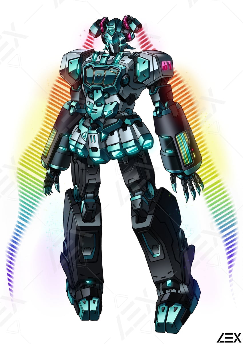 hatsune miku and soundwave (vocaloid and 1 more) drawn by lextodrawstuff