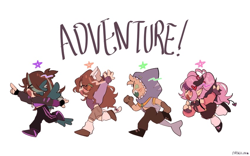 ironmouse, jaiden animations, foolish gamers, and tinakitten (vshojo and 3 more) drawn by sei_(pyeusei)