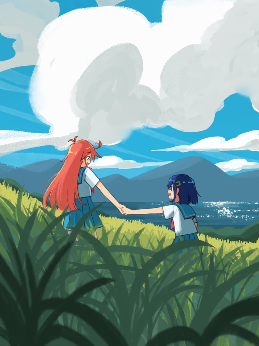kokomine cocona and papika (flip flappers) drawn by ange_(angeban93)
