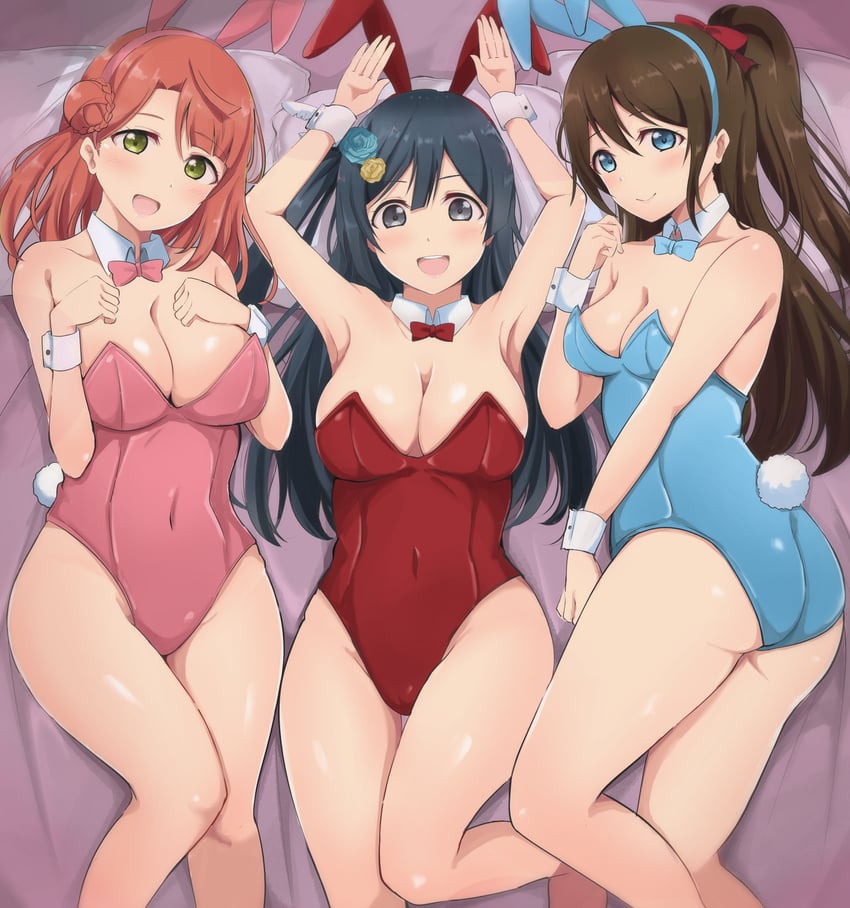 yuki setsuna, uehara ayumu, and osaka shizuku (love live! and 1 more) drawn by wewe