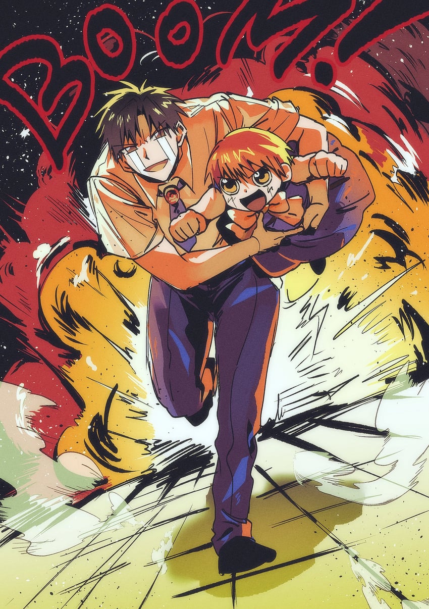 gash bell and takamine kiyomaro (konjiki no gash!!) drawn by wangcheolgab