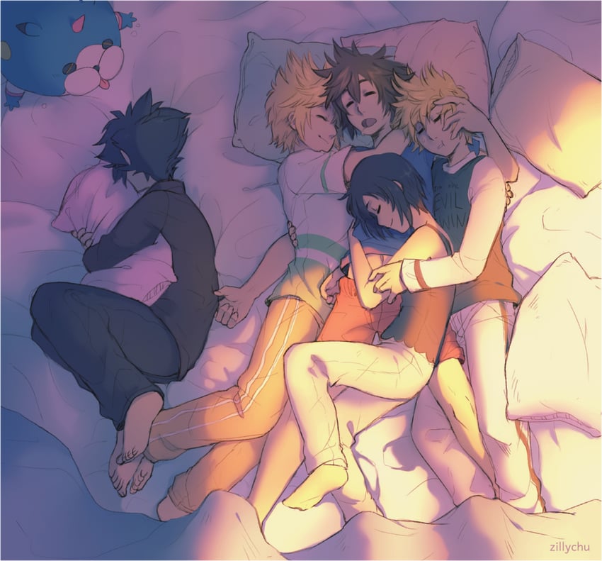 sora, roxas, xion, ventus, vanitas, and 1 more (kingdom hearts) drawn by zillychu