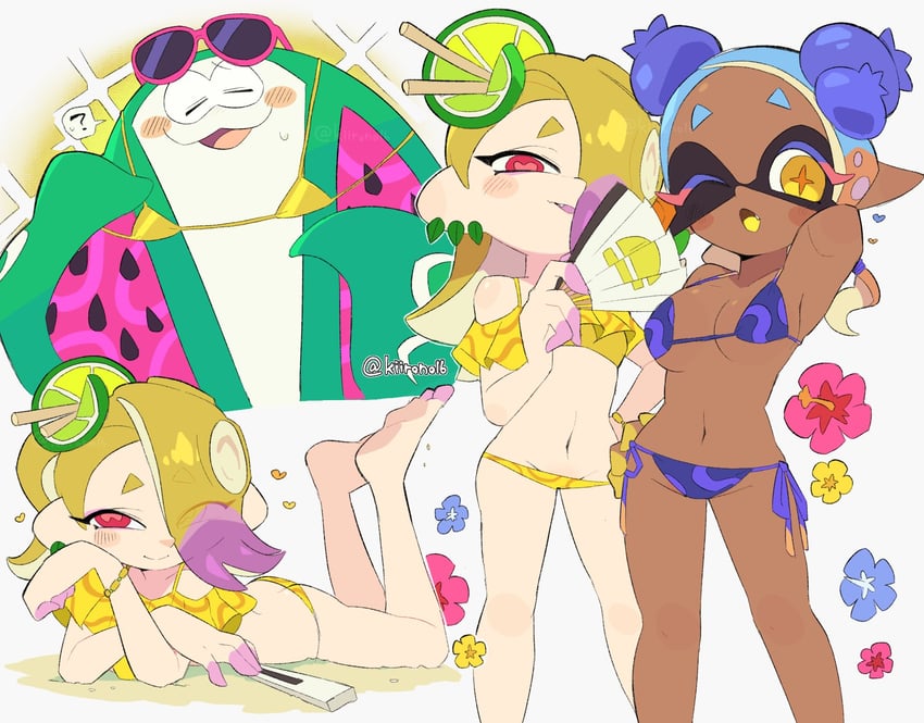 shiver, frye, and big man (splatoon and 1 more) drawn by kiirono