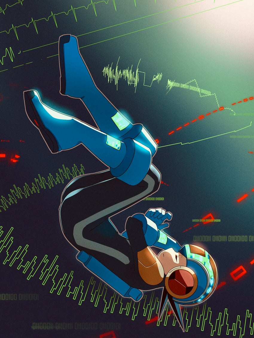 megaman.exe (mega man and 1 more) drawn by 3suisousui
