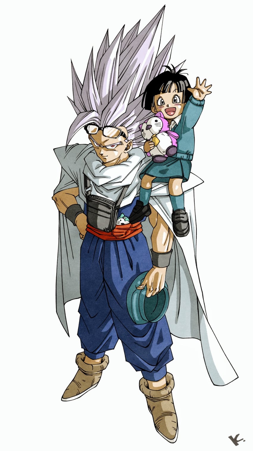 son gohan, pan, and gohan beast (dragon ball and 2 more) drawn by kakeru_(dbskakeru)