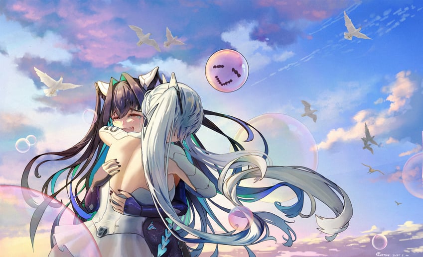 cinderella and little mermaid (goddess of victory: nikke) drawn by goddessraphael