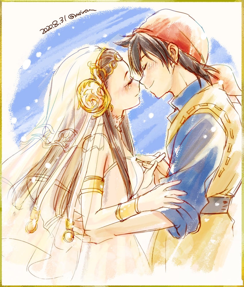 hero and medea (dragon quest and 1 more) drawn by urihara84