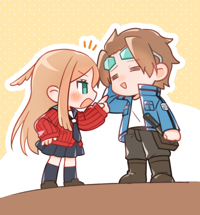 konami kirie and jin yuuichi (world trigger) drawn by namauni_moku