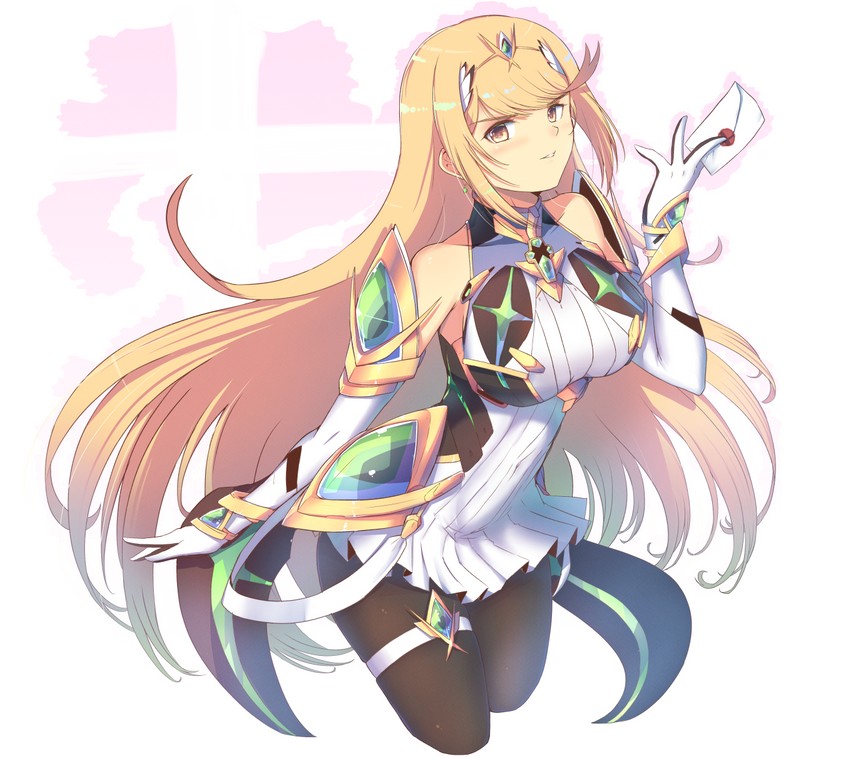 mythra (xenoblade chronicles and 2 more) drawn by cat_with_a_brush