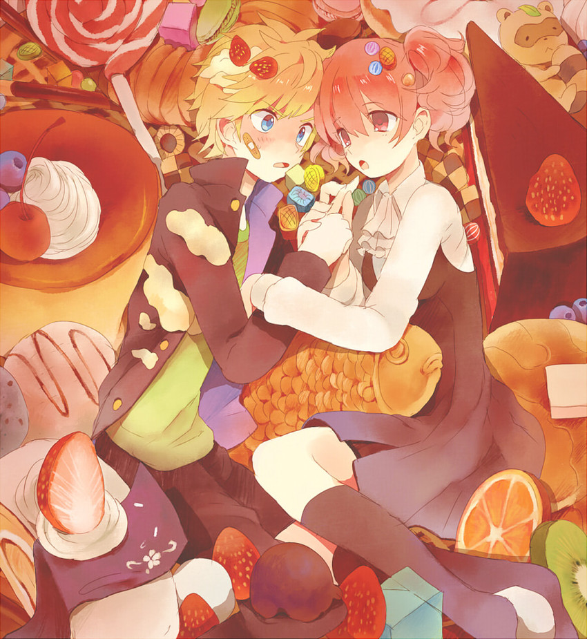 roromiya karuta and watanuki banri (inu x boku ss) drawn by gyoe