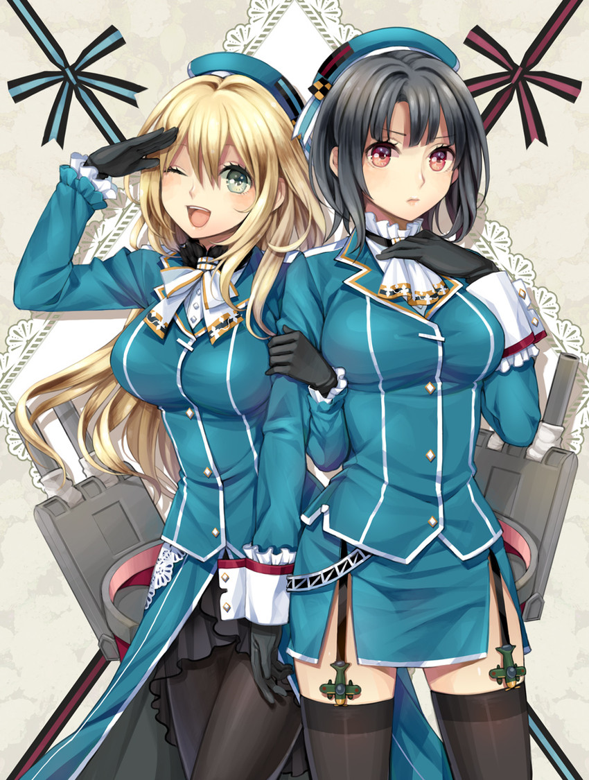 atago and takao (kantai collection) drawn by kiiroink