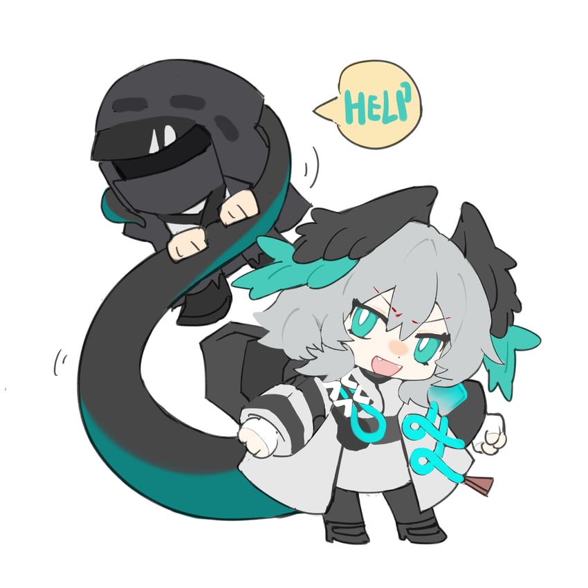 doctor, ho'olheyak, and male doctor (arknights) drawn by yishengjun37628