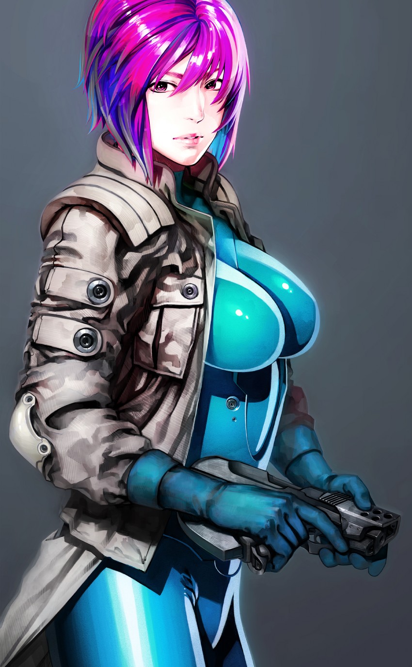 kusanagi motoko (ghost in the shell) drawn by iwai_ryou