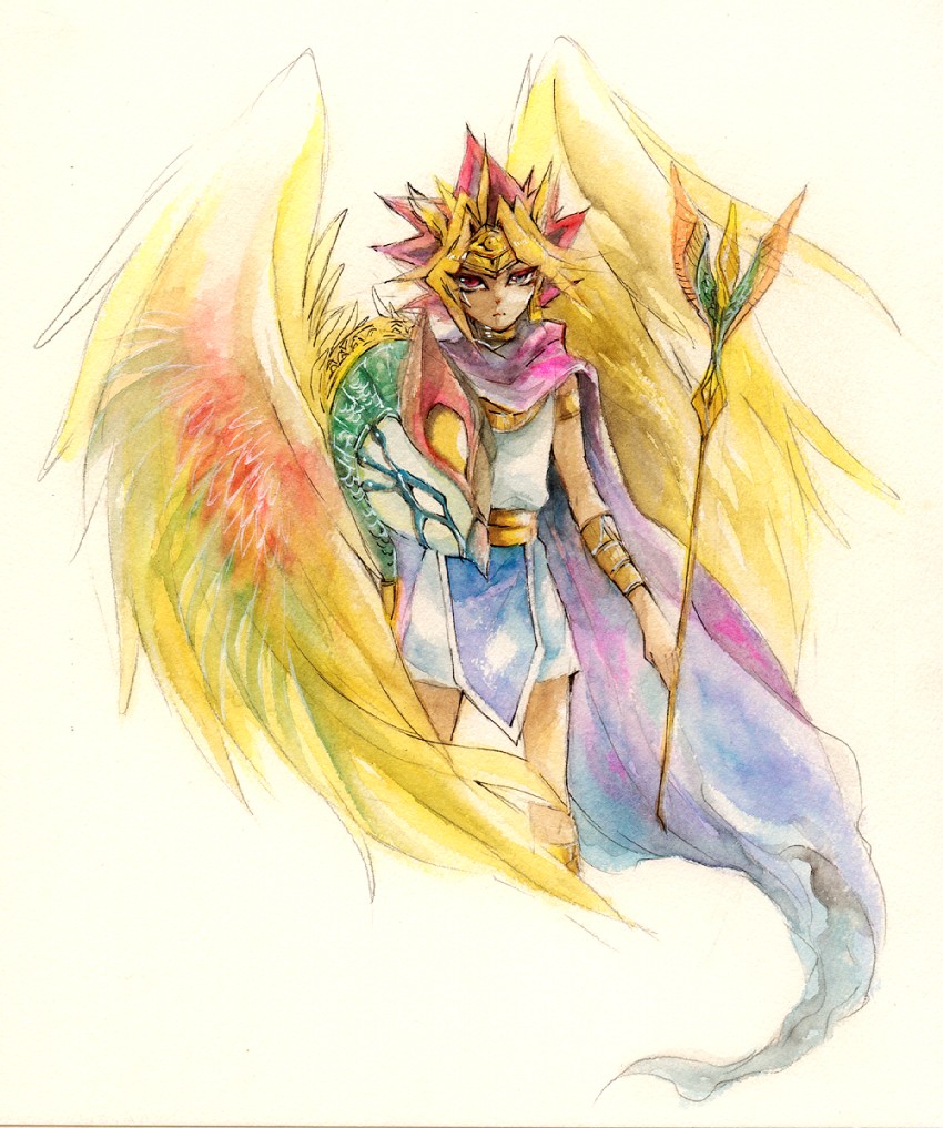 atem (yu-gi-oh! and 1 more) drawn by menosgland