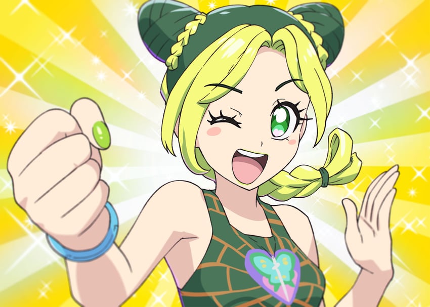 kujo jolyne and fairouz ai (precure and 3 more) drawn by ueyama_michirou