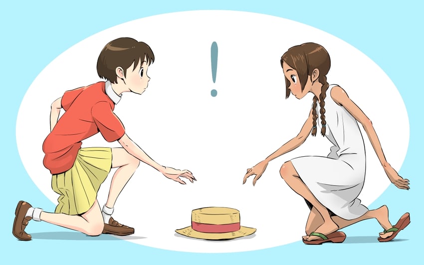 asahina arumi and tsukishima shizuku (mimi wo sumaseba and 1 more) drawn by jitsusan