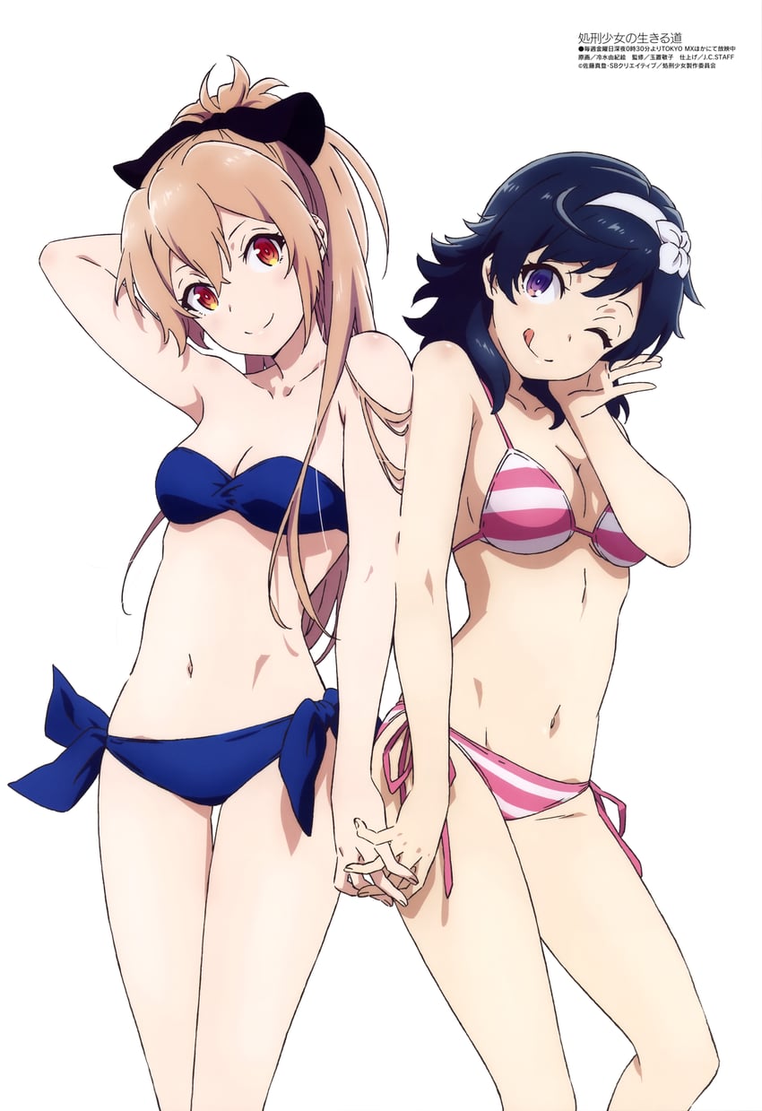 menou and tokitou akari (megami magazine and 1 more) drawn by hiyamizu_yukie