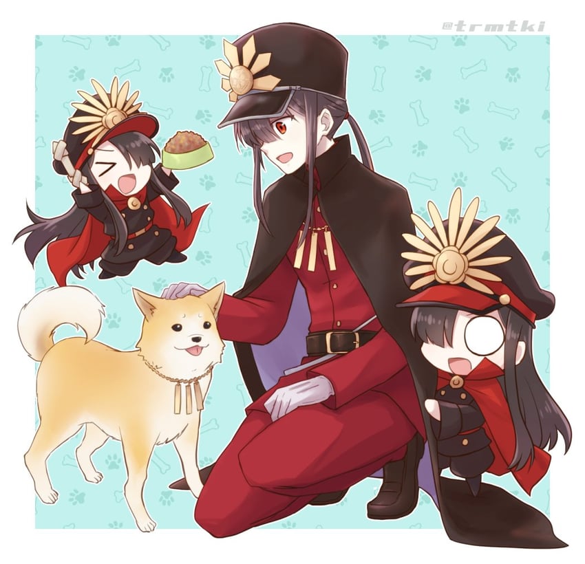 oda nobunaga, oda nobukatsu, and mini nobu (fate and 2 more) drawn by teramoto_kei