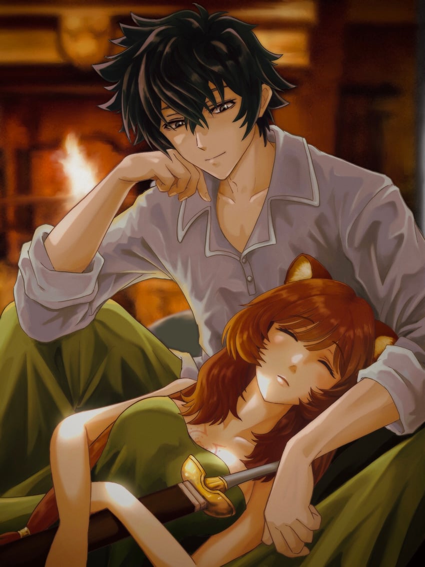 raphtalia and iwatani naofumi (tate no yuusha no nariagari) drawn by dekuashi