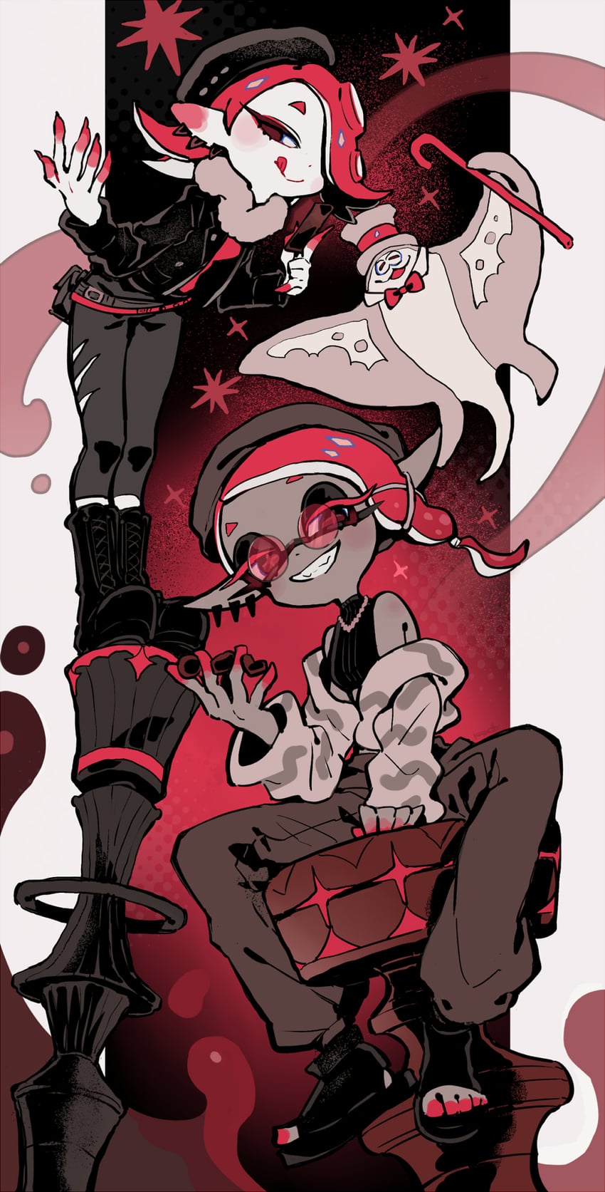 big man, frye, and shiver (splatoon and 1 more) drawn by keijou_(cave)
