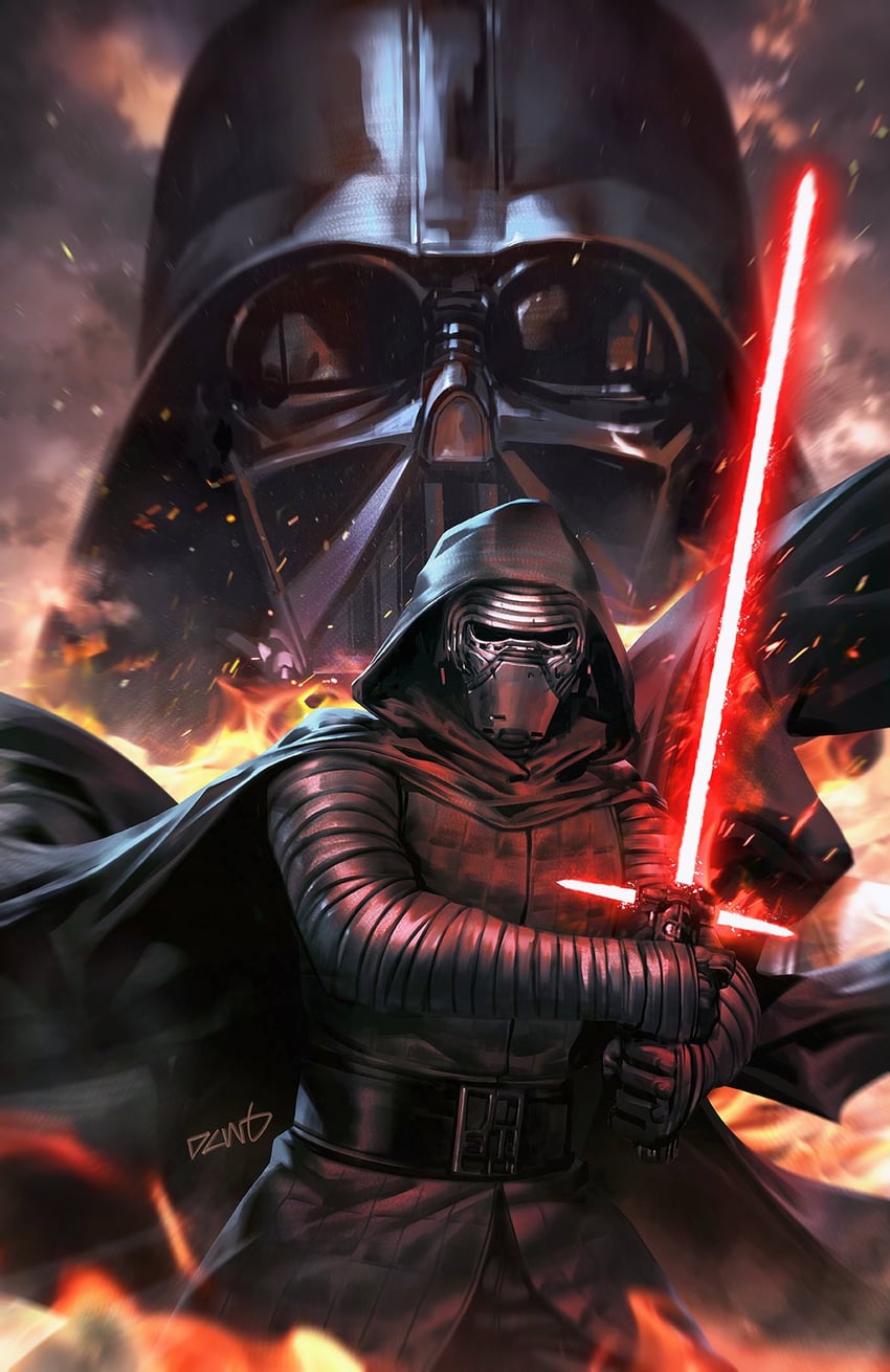 darth vader and kylo ren (star wars and 1 more) drawn by dcwj