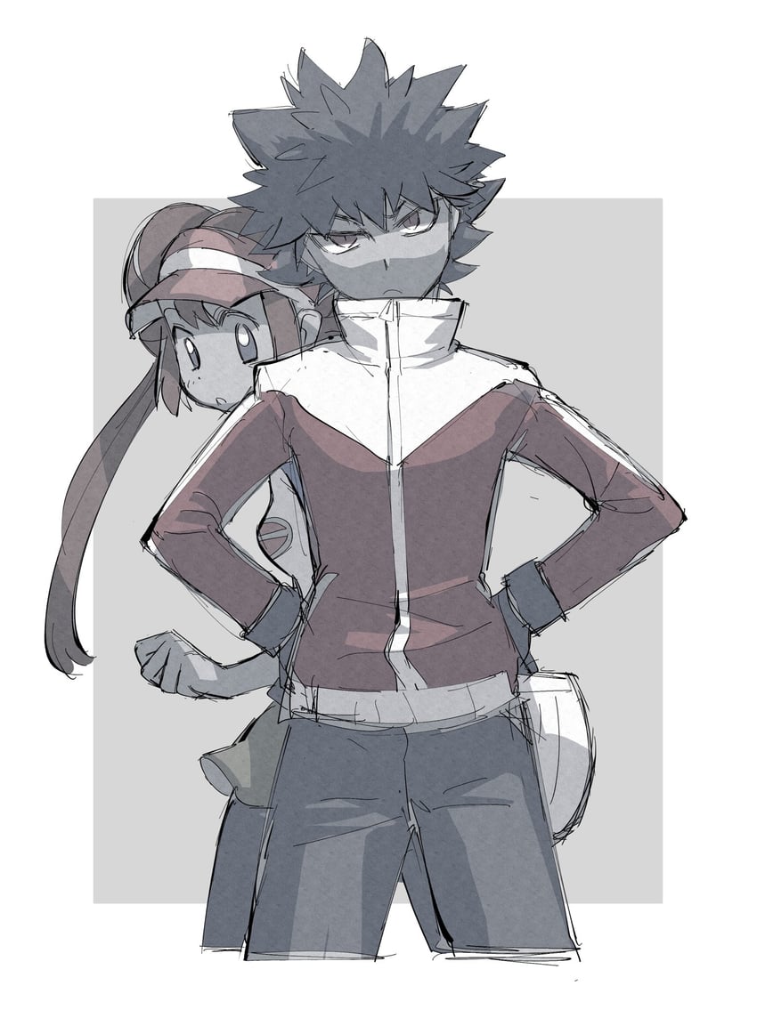 rosa and hugh (pokemon and 1 more) drawn by sunny_(gogo18)