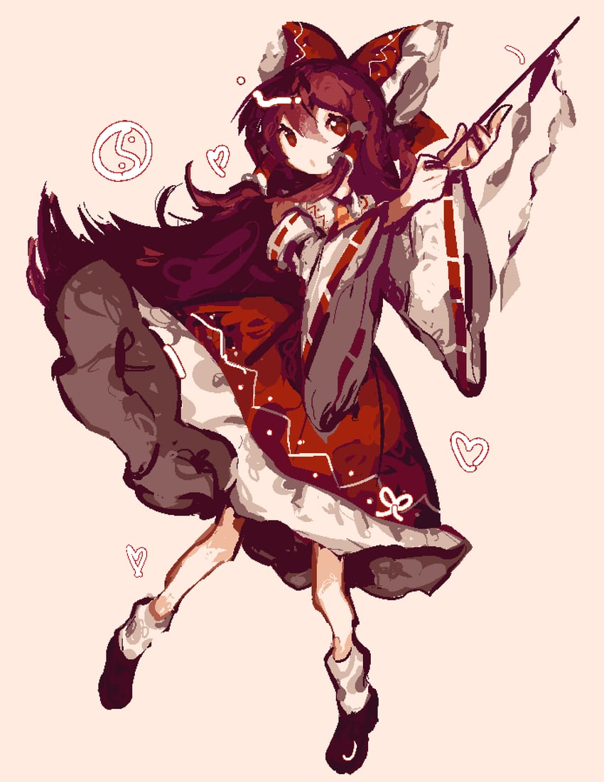 hakurei reimu (touhou) drawn by rrrssr