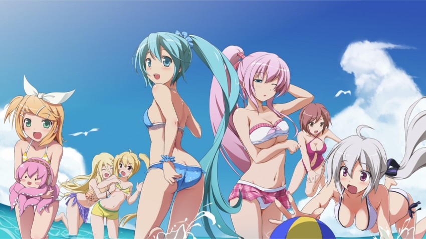 hatsune miku, kagamine rin, megurine luka, meiko, yowane haku, and 3 more (vocaloid and 2 more) drawn by utamaru_(konomix)