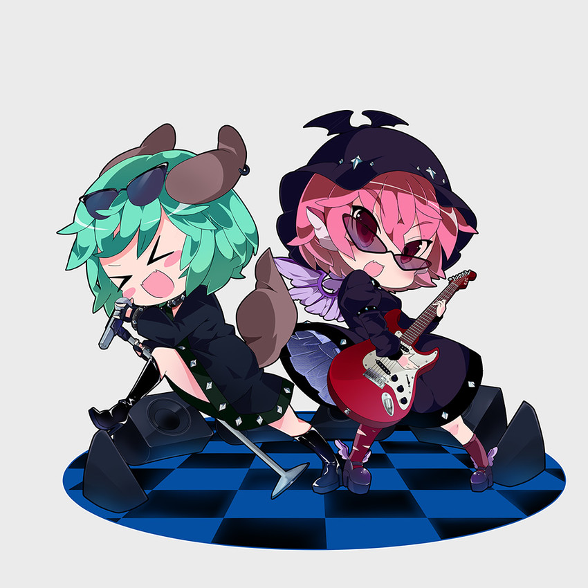 mystia lorelei and kasodani kyouko (touhou) drawn by kayama_benio