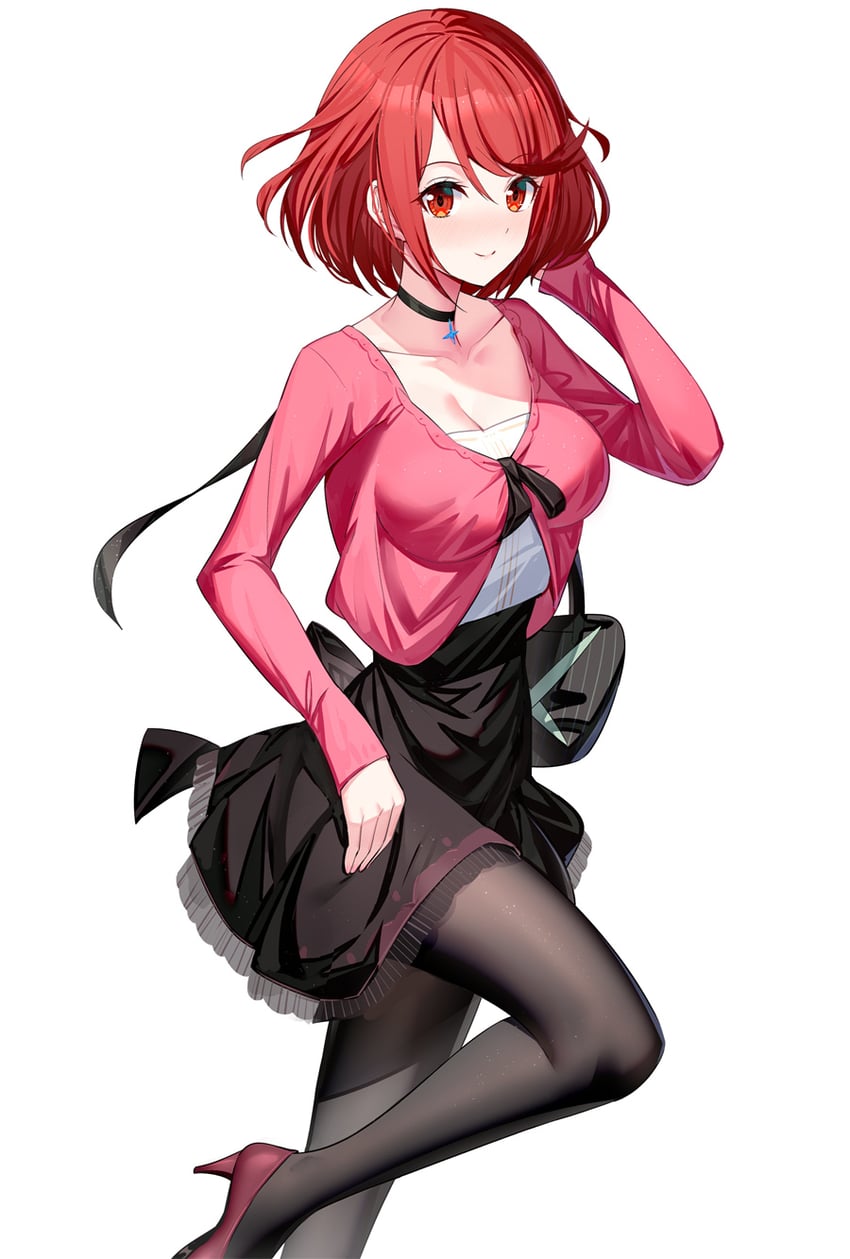pyra (xenoblade chronicles and 1 more) drawn by ririko_(zhuoyandesailaer)