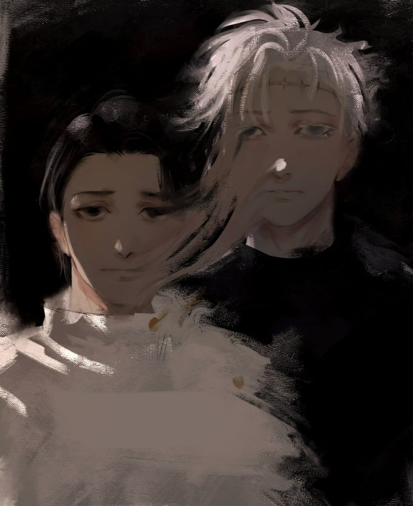 gojou satoru and okkotsu yuuta (jujutsu kaisen) drawn by dio_saurr