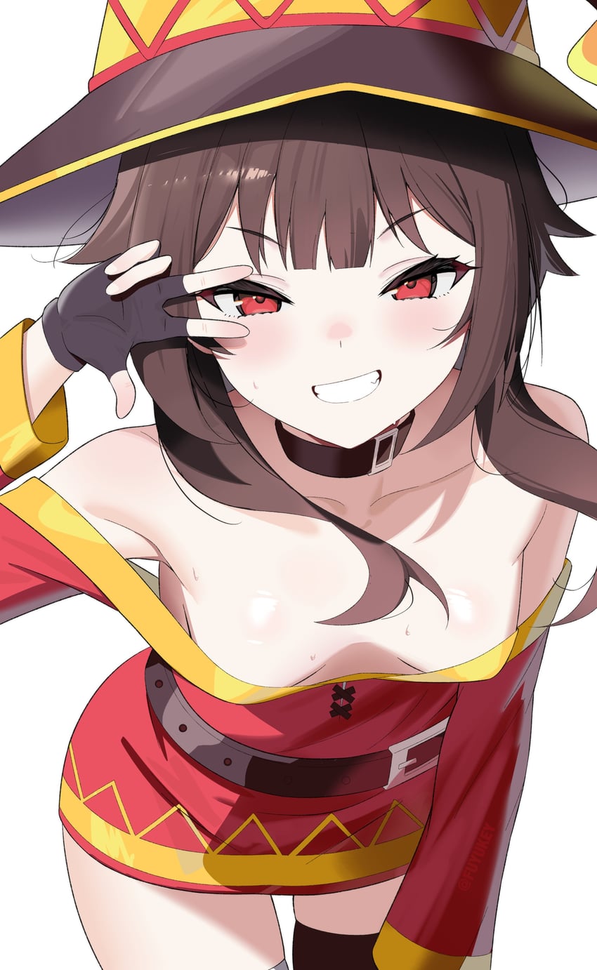 megumin (kono subarashii sekai ni shukufuku wo!) drawn by fuyukey