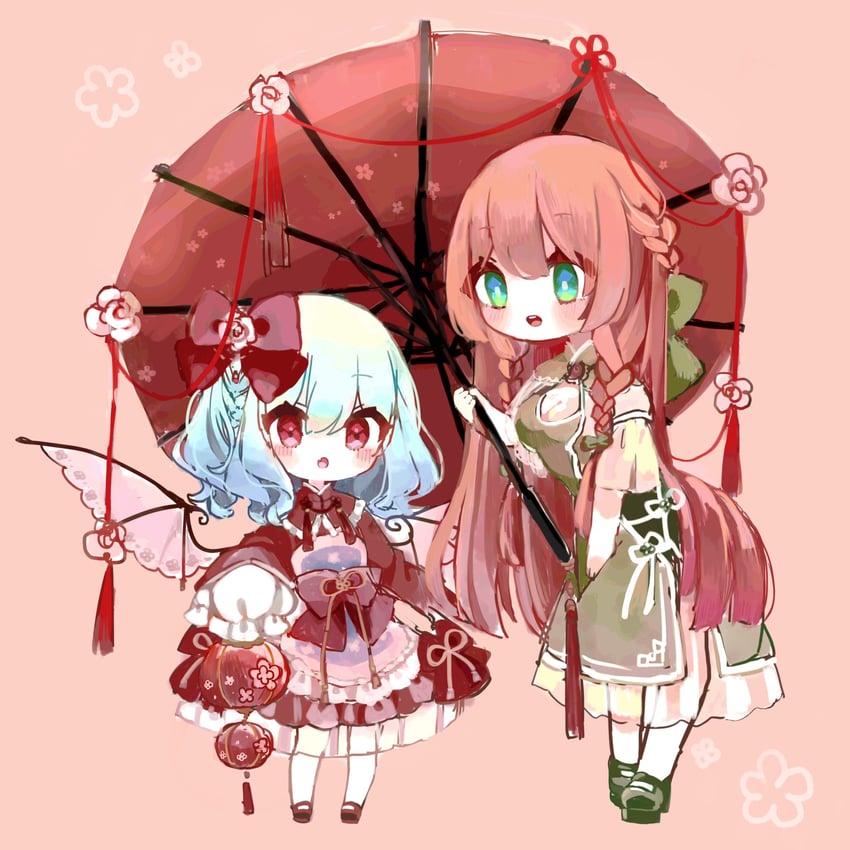 remilia scarlet and hong meiling (touhou) drawn by mochimochi_(kallmochi)