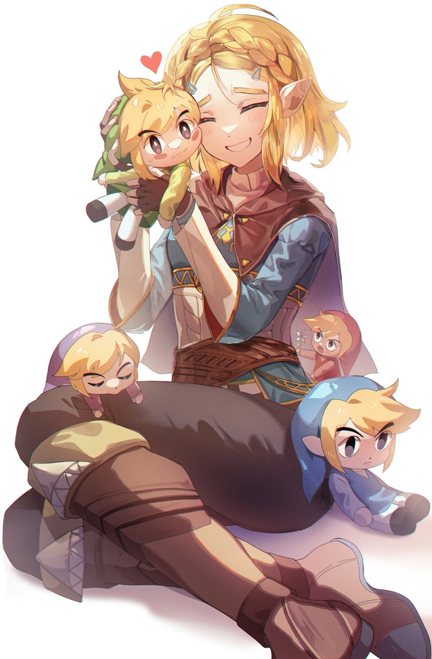 link and princess zelda (the legend of zelda and 2 more) drawn by nintendomylife