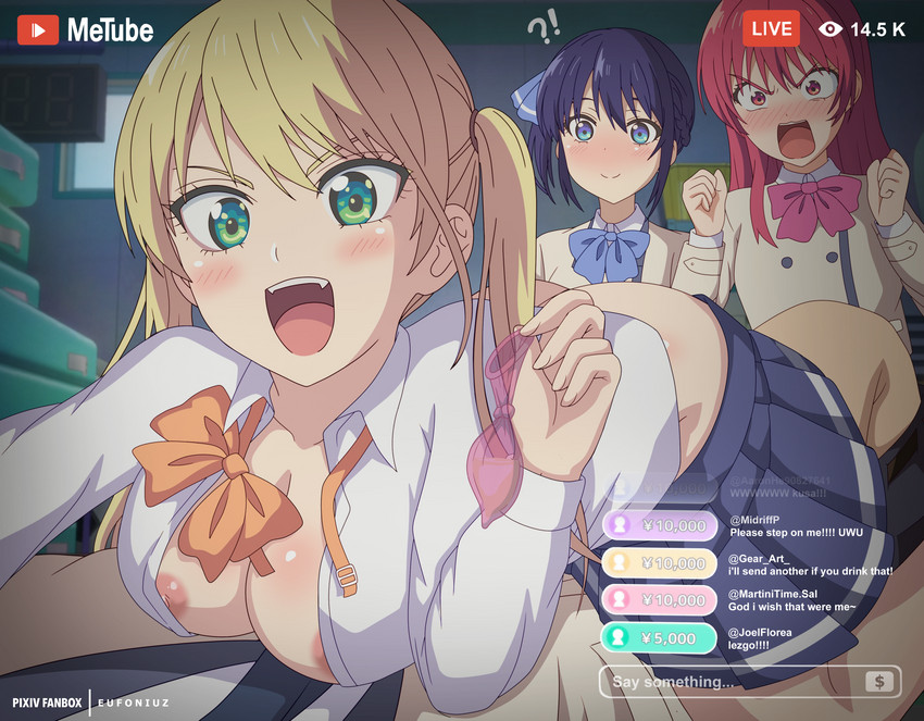 minase nagisa, hoshizaki rika, saki saki, and mukai naoya (youtube and 1 more) drawn by eufoniuz