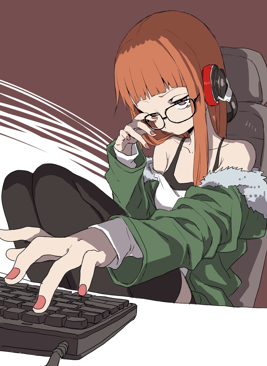 sakura futaba (persona and 1 more) drawn by yamamoto_souichirou