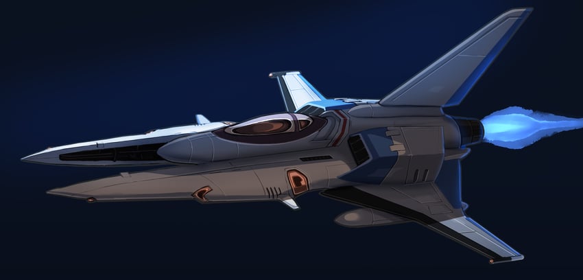 vic viper (gradius) drawn by chatora_(0-furry-beast-0)