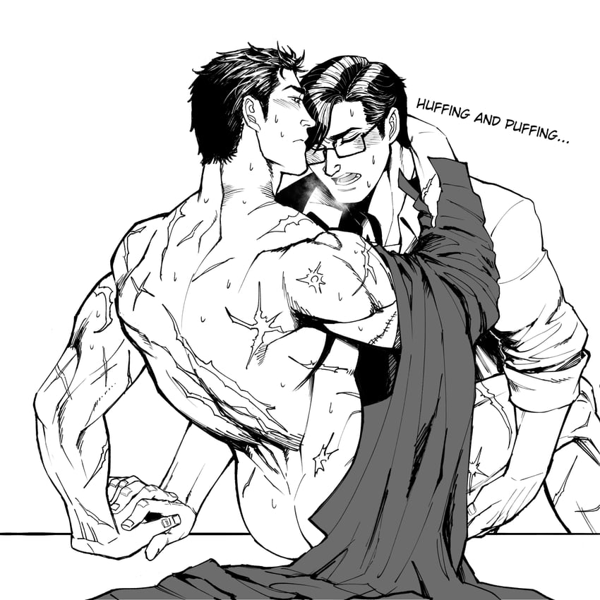 clark kent and bruce wayne (dc comics and 2 more) drawn by yooko
