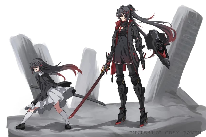 lucia and lucia: plume (punishing: gray raven) drawn by wuyishi