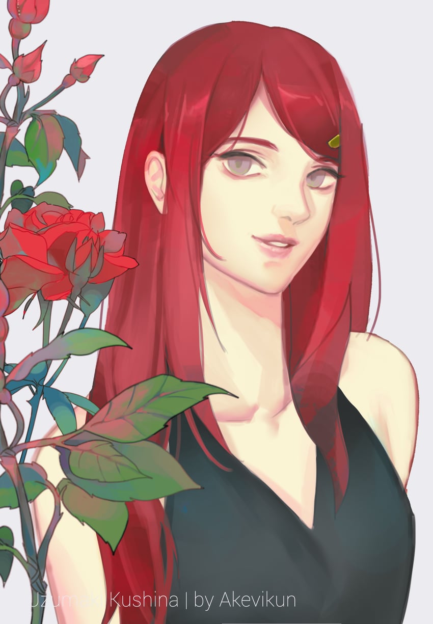 uzumaki kushina (naruto and 1 more) drawn by akevikun