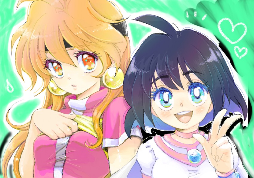 lina inverse and amelia wil tesla seyruun (slayers) drawn by hoshino_lala