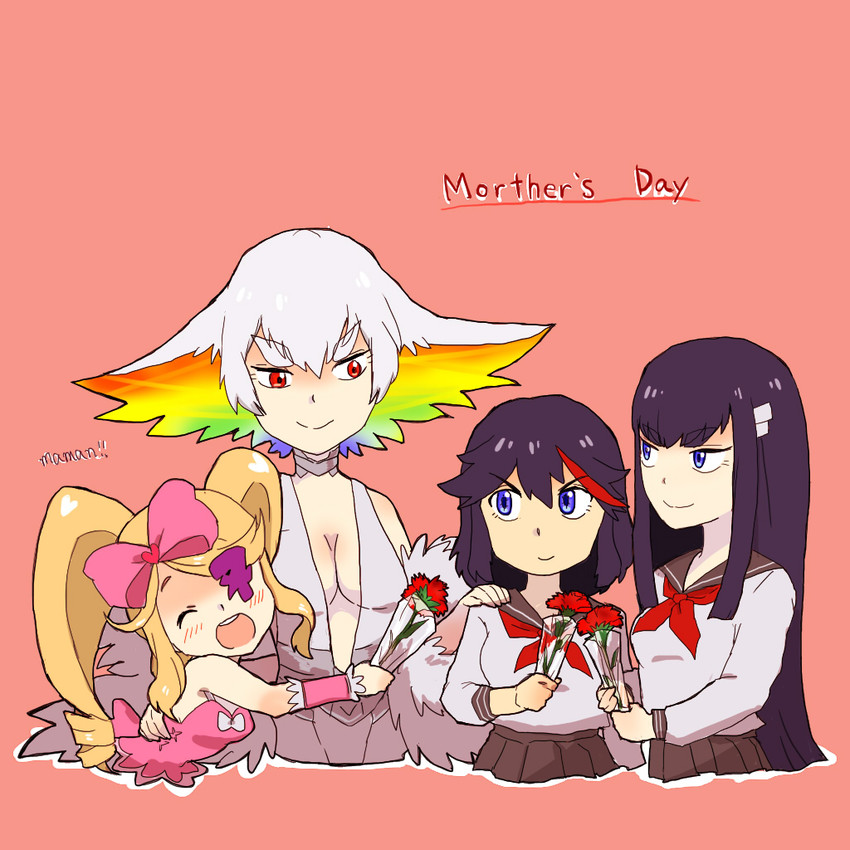 matoi ryuuko, kiryuuin satsuki, harime nui, and kiryuuin ragyou (kill la kill) drawn by uri_(uryu002)