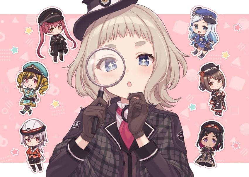 umi, torako, nako, kaniko, noir, and 2 more (rail romanesque) drawn by shiromikan