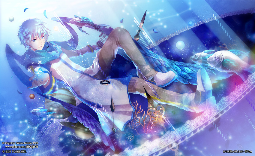 kaito (vocaloid and 2 more) drawn by yuu_(arcadia)