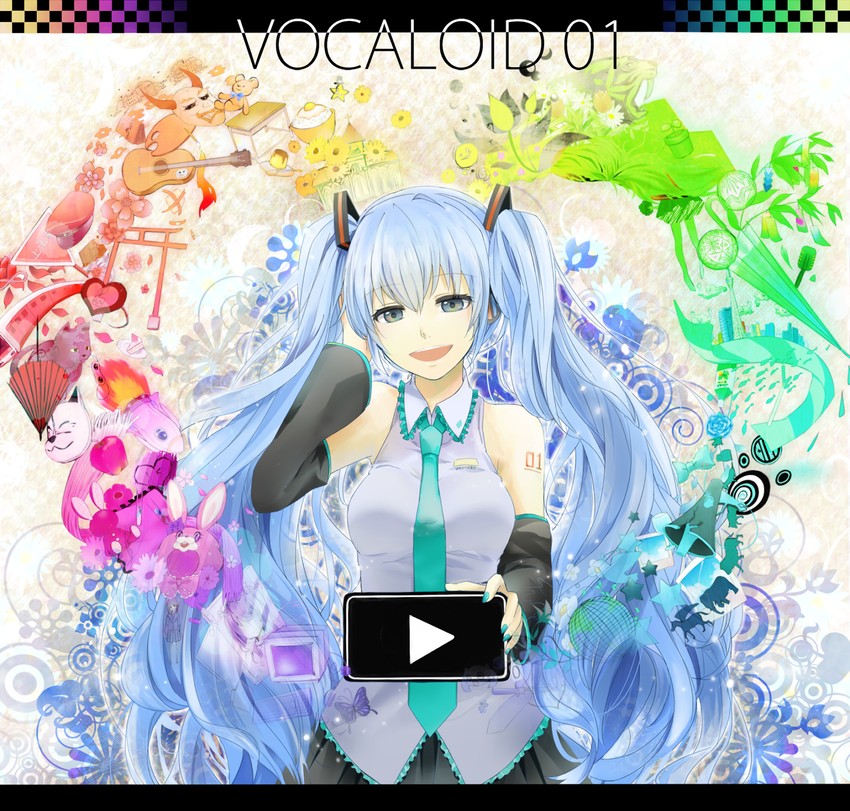 hatsune miku (vocaloid and 1 more) drawn by yache